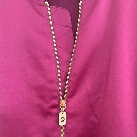 Michael Kors Red Bomber Jacket with Minimalist Design - Picture 3 of 5